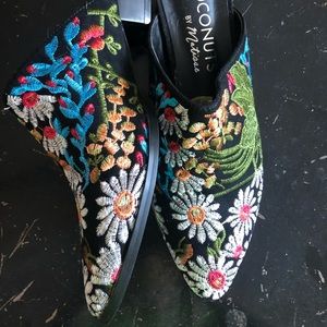 Anthropologie Embroidered Mules 8
